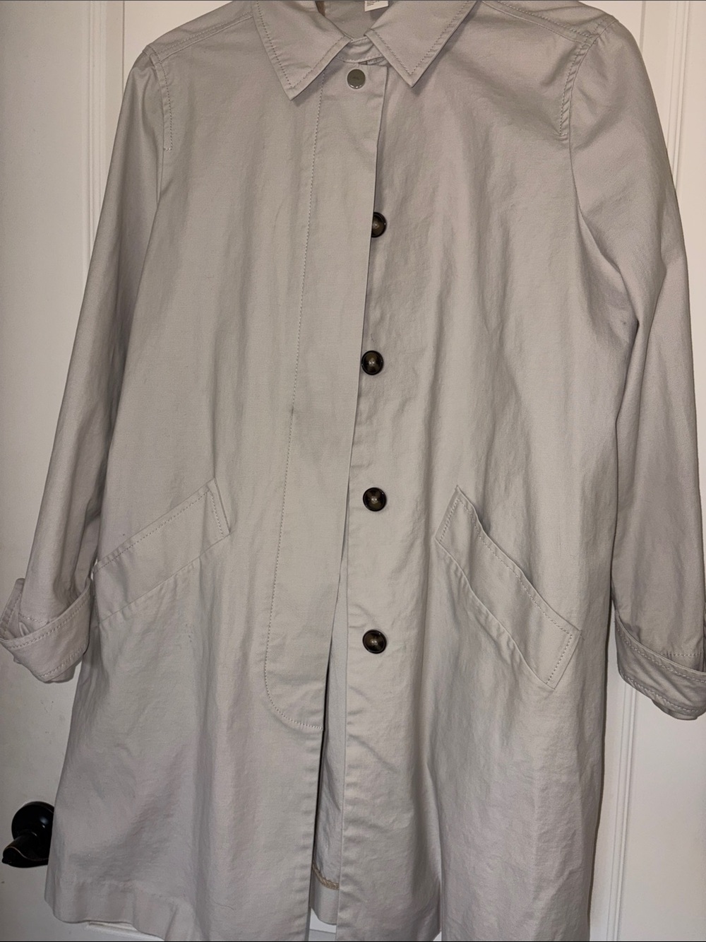 H&M Classic Women's Beige Button-Front Trench Coat